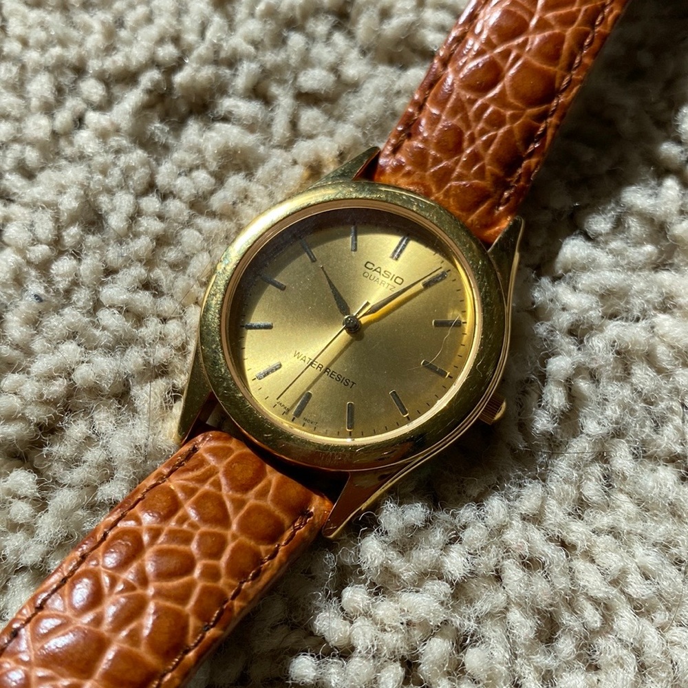Casio 1330 Leather Dress Watch